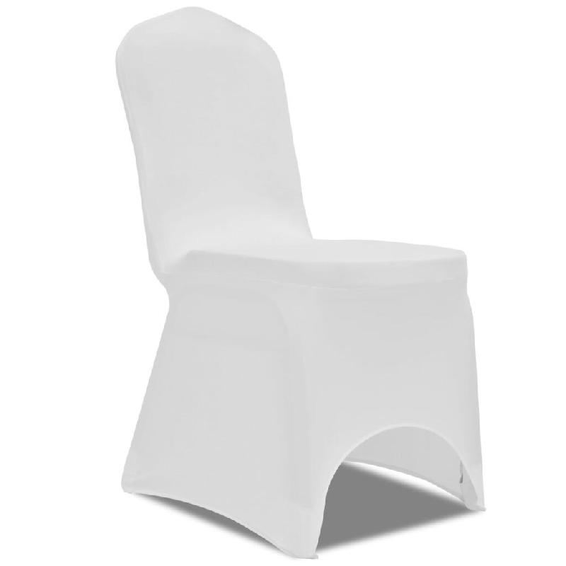 Décoshop26 - Housse de chaise extensible 100 pcs Blanc DEC022501 - blanc 3001285669606_0