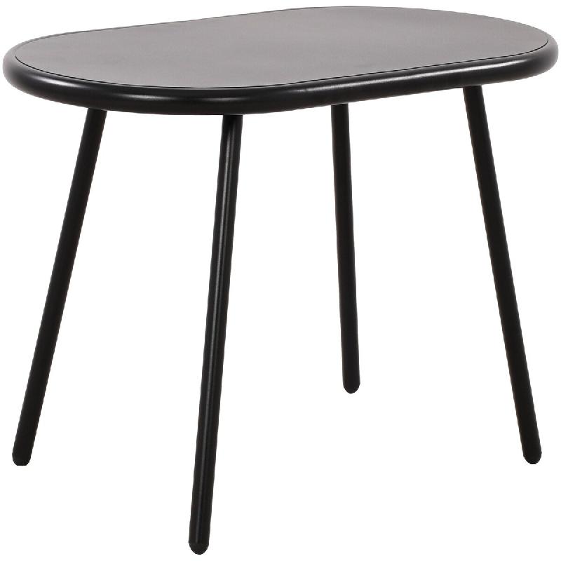 Décoshop26 - Table basse ovale intérieur / extérieur en polypropylène recyclé couleur noir 80 x 45 cm 10_0009189 - noir 3000267054294_0
