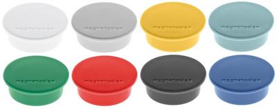 DISCOFIX AIMANT ROND 'COLOR', VERT - LOT DE 3