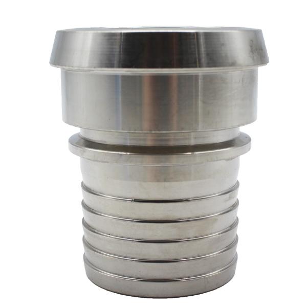 Douille DIN femelle inox annelée à collerette - YDIFDAIX050 - DN 50 - Accouplement facilité - Serrage rapide_0