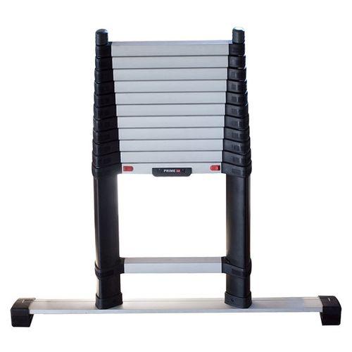 ECHELLE TÉLÉSCOPIQUE PRO TRIANGULAIRE 4.10M, MARCHES 50MM, REPLIÉE: 89CM - AVEC BARRE