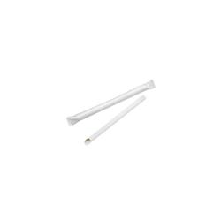 Ecolomique - 250 Pcs - Paille biseautée blanche pour Bubble Tea - 200 mm - ECO210CHS212W - blanc papier ECO210CHS212W_0