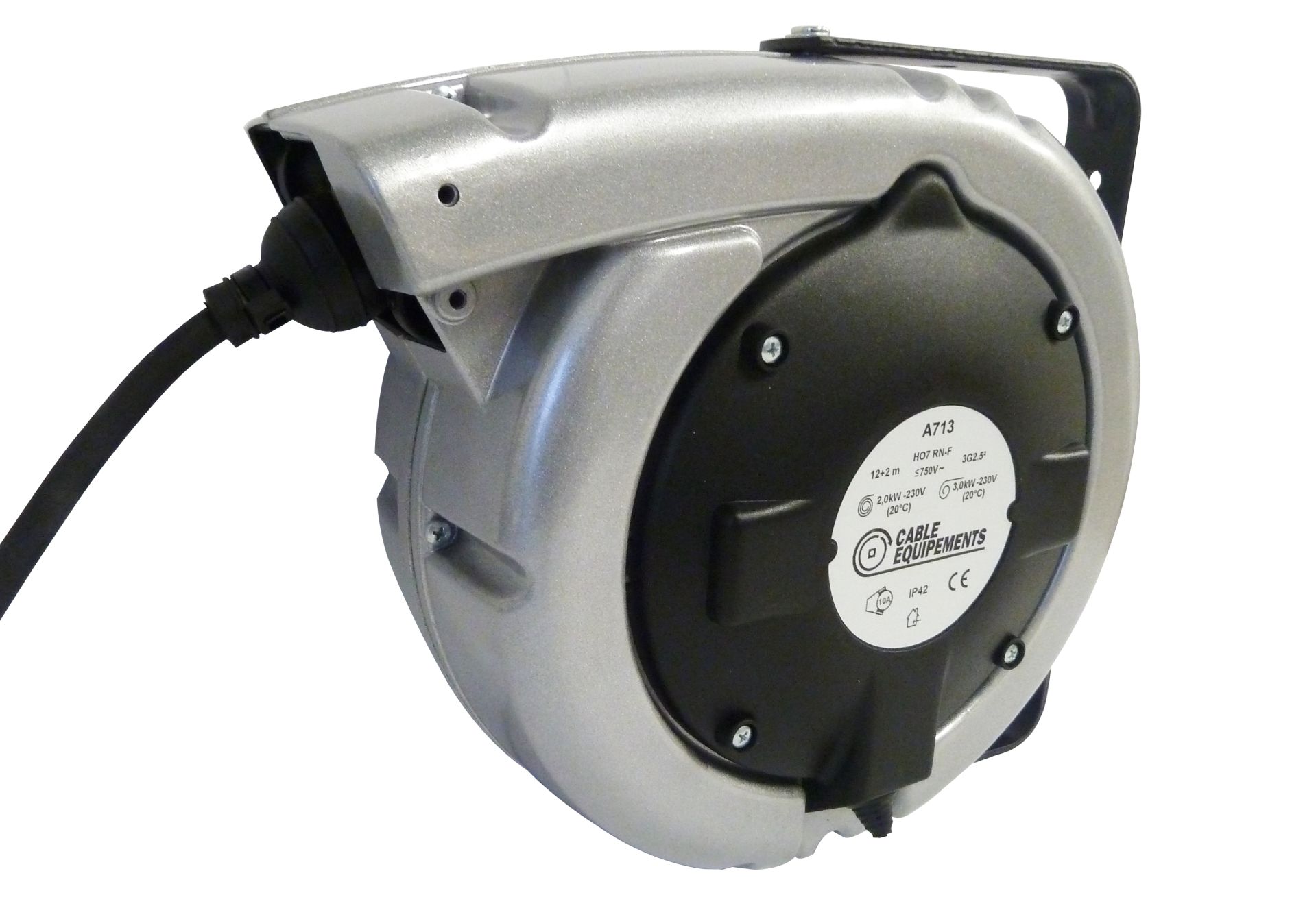 Enrouleur électrique à rappel automatique à ressort - Gamme ALU 700 - Carter aluminium IP42 - Jusqu'à 16 mètres_0