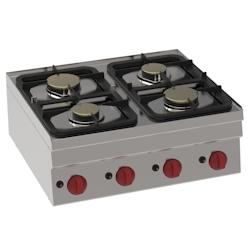 EURAST - Réchaud a gaz 4 feux sur table - 700x600x280 mm - 13,2 Kw - 33200311 - inox 33200311_0