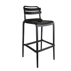 García de Pou Garcia de Pou 4 Unités - Tabouret Haut Avec Dossier 'Supra-Tek'  52X51X105 Cm Noir Pp - noir plastique polypropylène 270.46_0