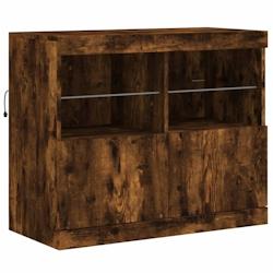 Helloshop26 - Buffet bahut commode armoire meuble de rangement organisateur cuisine salle de séjour salon avec lumières LED 81 x 37 02_0029895 - 300_0
