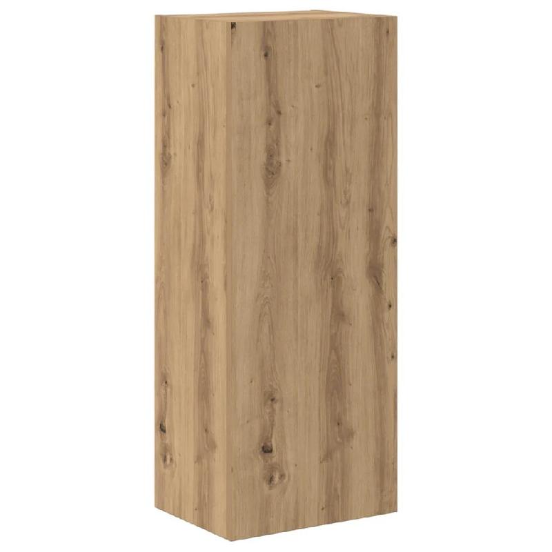 Helloshop26 - Meuble TV mural rectangulaire moderne rangement multifonction 40,5 x 30 x 102 cm en bois d'ingénierie chêne artisanal 02_0052802 - Boi_0