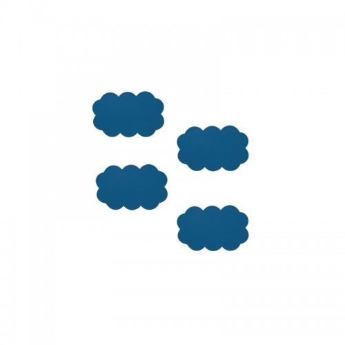 LOT DE 4 TAPIS - ANTI-DÉRAPANT - NUAGE - BLEU MARINE SPIRELLA