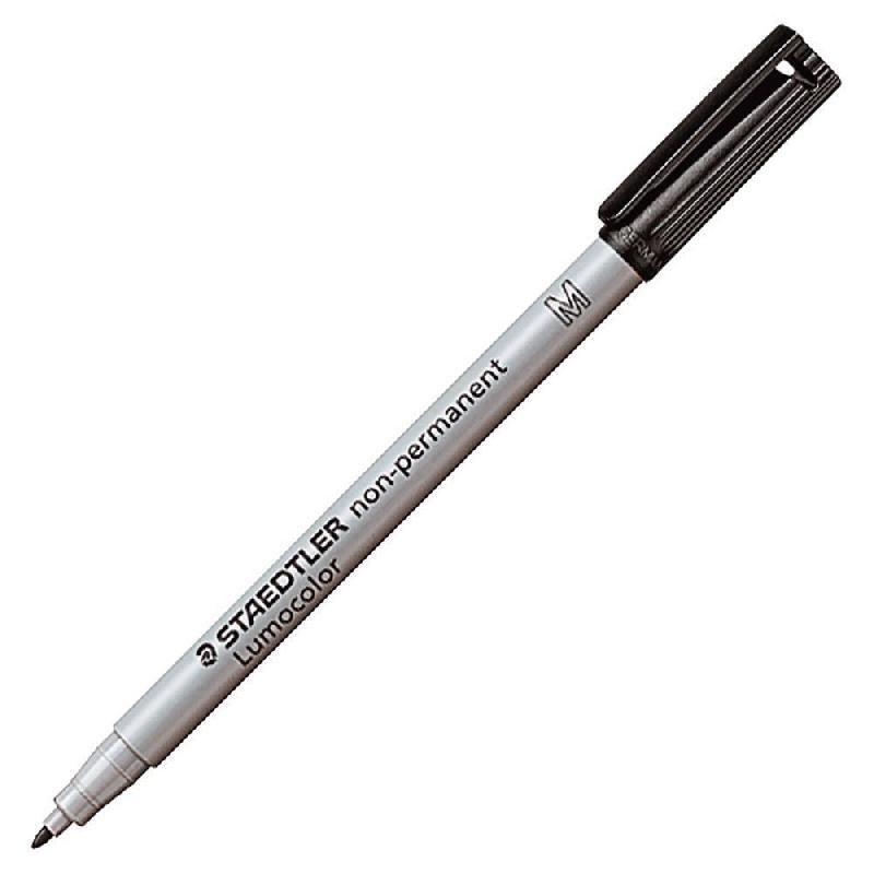 LUMOCOLOR FEUTRE LUMOCOLOR 315 NON PERMANENT STAEDTLER - CAPUCHON - 1 MM - NOIR (PRIX À L'UNITÉ)