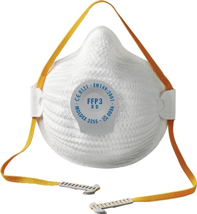 Masque de protection respiratoire AIR 325501 FFP3 NR D avec soupape d'expiration pliable S / M 10pcs/carton MOLDEX_0