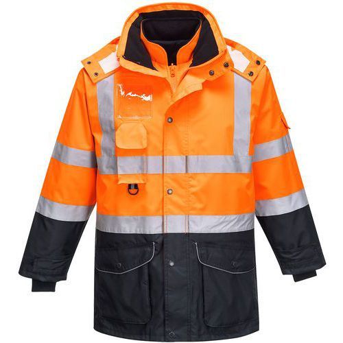 PARKA HAUTE-VISIBILITÉ 7-EN-1 TRAFFIC S426 BLEU/ORANGE M - PORTWEST