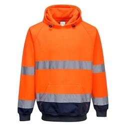 Portwest - Sweat-shirt à capuche bicolore HV Orange / Bleu Marine Taille M - M orange 5036108319602_0