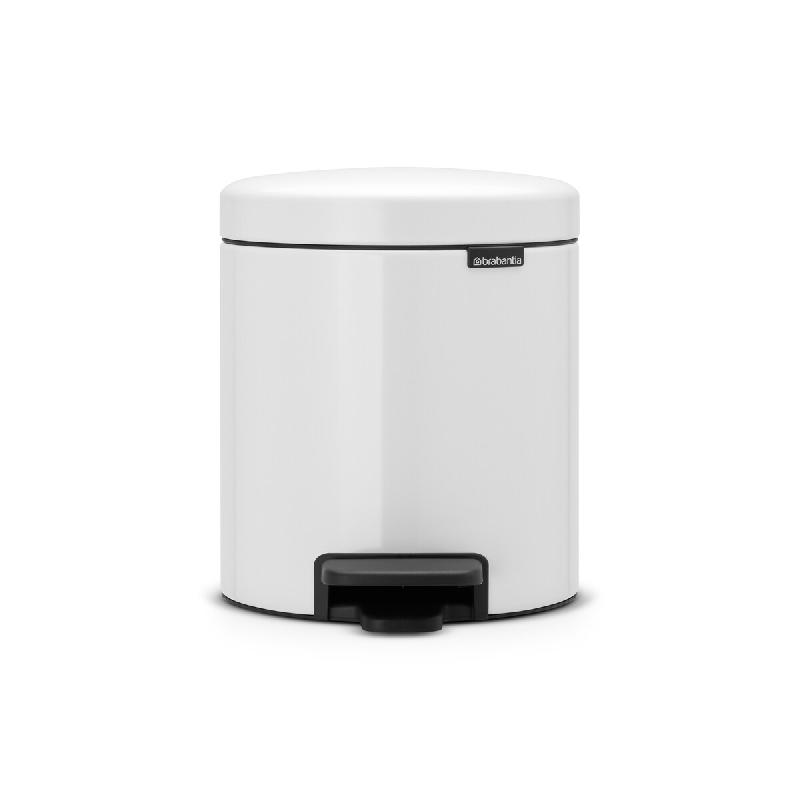 Poubelle à pédale icon 3 l blanc  Code A -  300 cl Rond Métal Brabantia - blanc acier 55112126_0