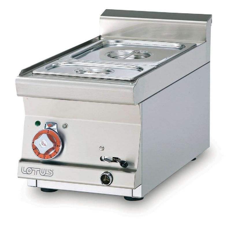 Redcook Bain-marie électrique monophasé de table. Cuve pour GN 1/2 + GN 1/4 h=15. Dimensions 30x60 h28 cm. Modèle BMT-63EM - 2262_0