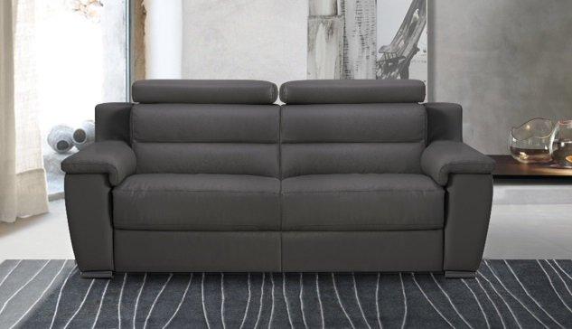 Relaxo Canape 3 Places Relax Electrique Cuir Ou Tissu Avec Systeme Zero Wall