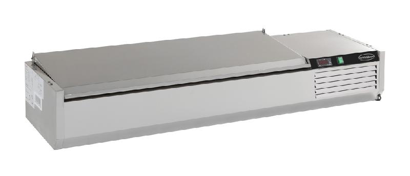 Saladette a poser couvercle en inox 2000 mm bacs 1/3gn x 9 - bac no... - P7450.0035_0