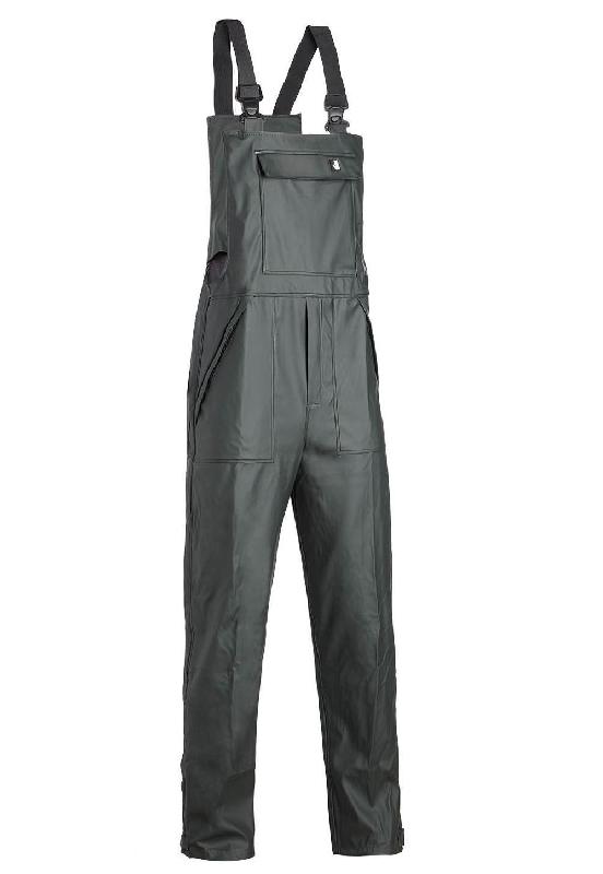 Salopette imperméable - Vert olive - 38/40, 76-80 cm - Maraîchage et travaux en milieu humide_0