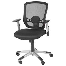 SIGMA Chaise de bureau  SC 401, PP / Nylon / Mesh, 72.5 x 70 x 92 cm, avec hauteur d'assise réglable , noir / argenté - noir multi-matériau 714917_0