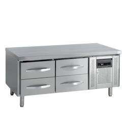 Soubassement réfrigéré 4 tiroirs GN 1/1 - 170 L | 1360 x 700 x 680 mm | Tefcold - UC5240 - 16534_0