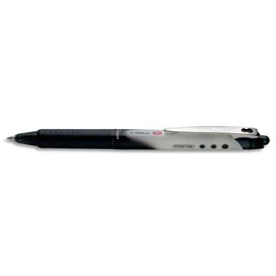 STYLO ROLLER PILOT POINTE METAL RETRACTABLE 0,5 MM ENCRE LIQUIDE NOIRE V-BALL RT 05