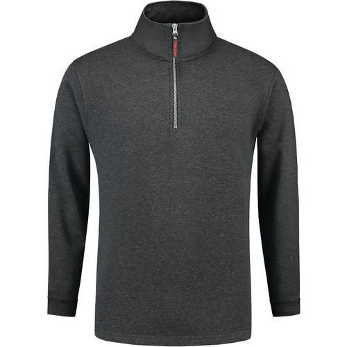 SWEAT COL ZIPPÉ 301010 ANTRACITE MELANGE 3XL - TRICORP CASUAL