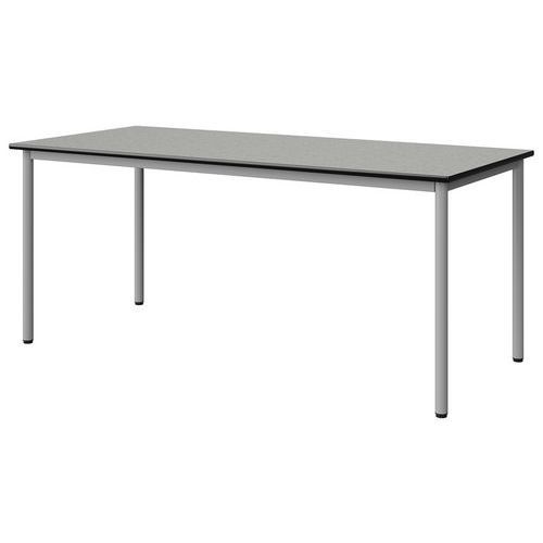 TABLE MALIBU 180X80 T6 4P STRA ISOS GRIS 1400/NOIR GRIS 9006 - MANUTAN EXPERT