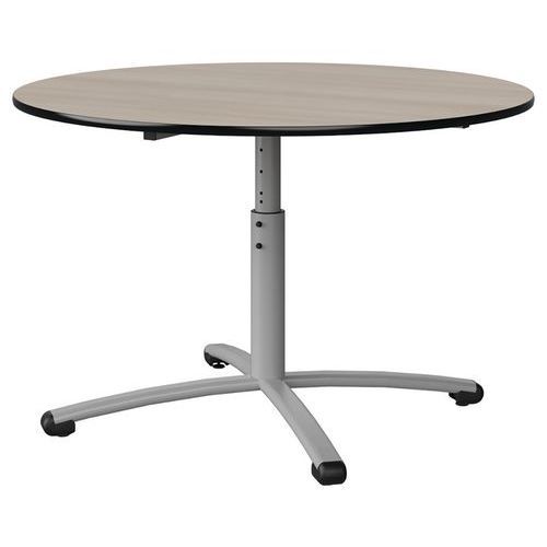 TABLE MALIBU Ø 120 T3/T6 PC ST ANTIB ACACIA/NOIR GRIS 9006 - MANUTAN EXPERT