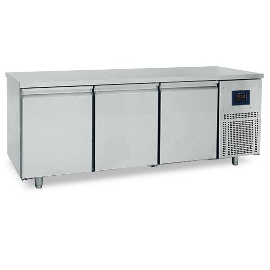 Table réfrigérée pâtisserie 3 portes 600x400 mm plan en inox -2°/+8°c wifi - 2100x800x850 mm - BNZ0006/FNPI_0