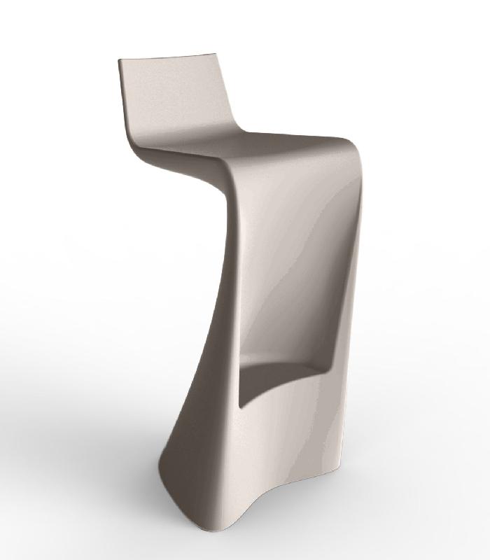 Tabouret de bar design WING - tortora_0