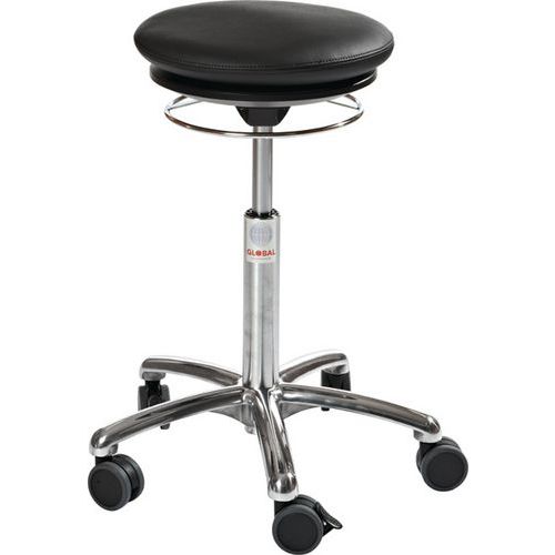 TABOURET PILATES - IMITATION CUIR - BAS - NOIR - GLOBAL PROFESSIONAL SEATING
