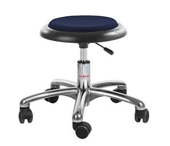 Tabouret professionnel petite enfance - Micro Alu - Tissu 3D bleu - Léger et polyvalent pour milieu institutionnel_0