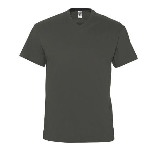 TEE-SHIRT PERSONNALISABLE COL V EN COTON GRISFONCE