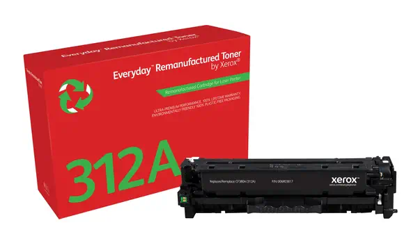 Toner remanufacturé Noir Everyday¢ de Xerox compatible avec HP 312A (CF380A), Capacité standard_0