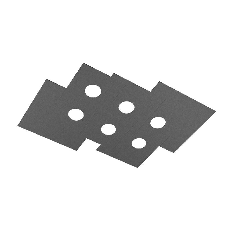Top light Plafonnier rectangulaire Toplight 6 lumières Plate avec culot GX53, structure anthracite, design moderne 77x59x3cm - gris 8056039141575_0