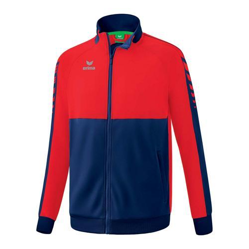 VESTE DE SURVÊTEMENT ENFANT - ERIMA - WORKER SIX WINGS NAVY/ROUGE
