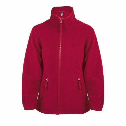 VESTE ENFANT MICROPOLAIRE ZIPPÉE EN POLYESTER ROUGE
