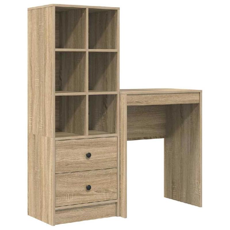 VidaXL Bureau avec tiroir 2 pcs Chêne Sonoma Modèle Titan Évasion Plus - 3337299_0