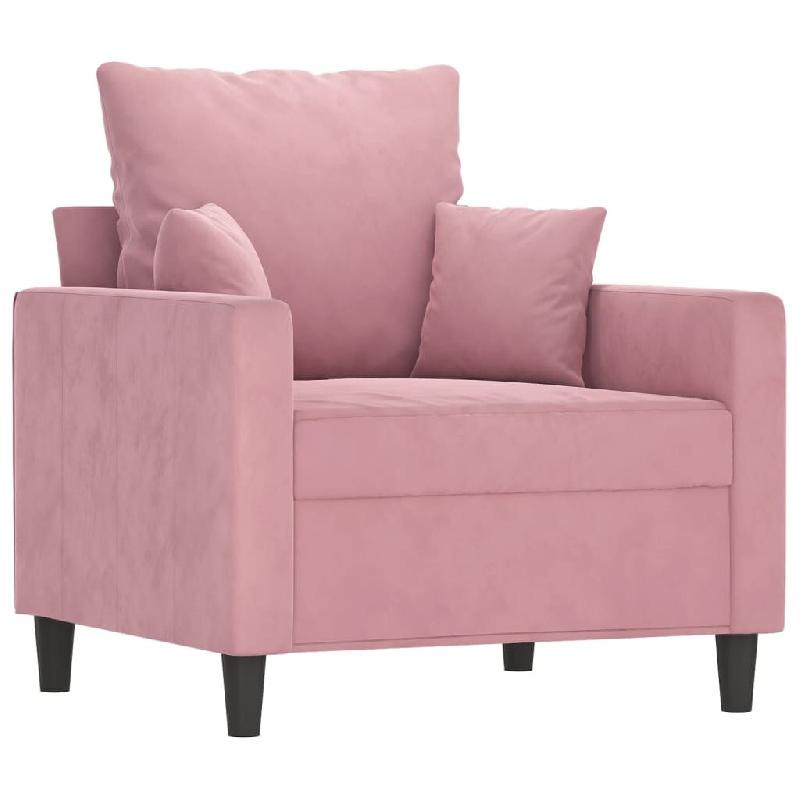 VidaXL Fauteuil Rose 60 cm Velours Modèle Aero Marine - Matériau naturel 359286_0