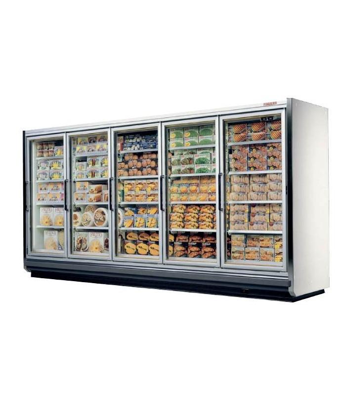 Vitrine murale libre-service négative - portes vitrées - Brema (-25°C à -30°C) - hauteurs 2060mm et 2160mm_0