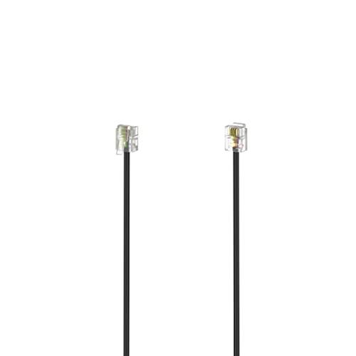 Hama téléphone analogique - Câble de raccordement RJ11 mâle 6P4C - 15 m noir_0