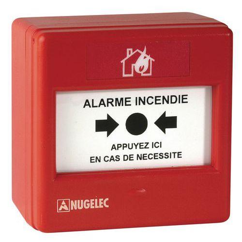 ALARME INCENDIE MDS 3000 - DÉCLENCHEUR MANUEL - ROUGE - NUGELEC