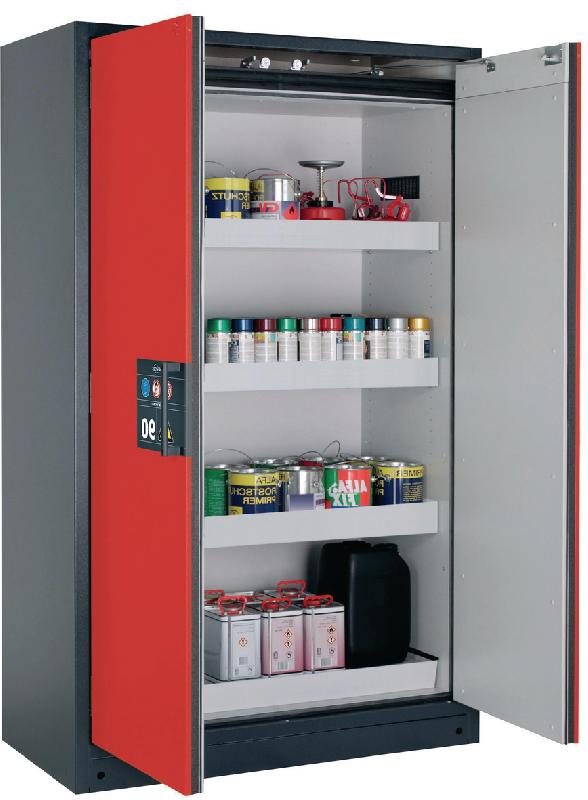 ARMOIRE SÉCURITÉ Q-CLASSIC-90 Q90.195.120 GRIS/ROUGE - MANUTAN COLLECTIVITÉS