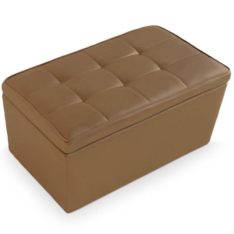 Banquette coffre Prunille 85cm taupe - Design contemporain - Paris Prix_0