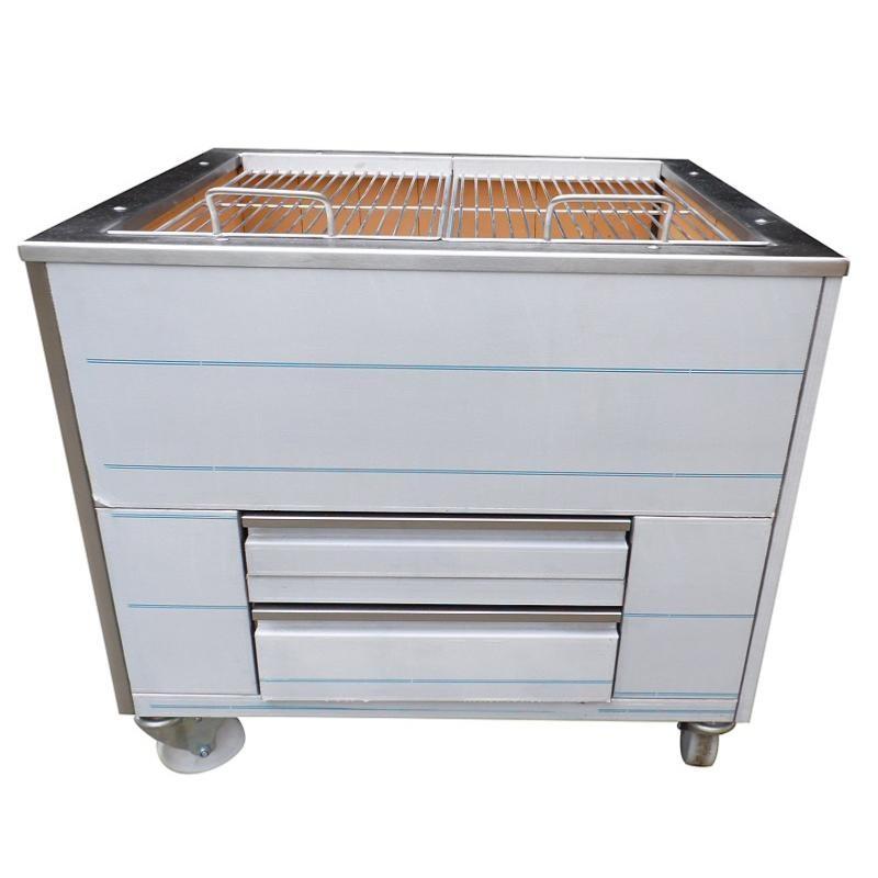Barbecue portugais en inox à broche fixe L1000 mm | Impormartinho_0