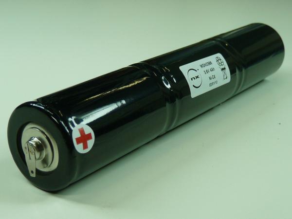 Batterie industrielle NiCd 3x D VNT 3S1P ST4 - 3.6V 4Ah - Cosse - Équivalent SAFT 125595 - Marque NX_0