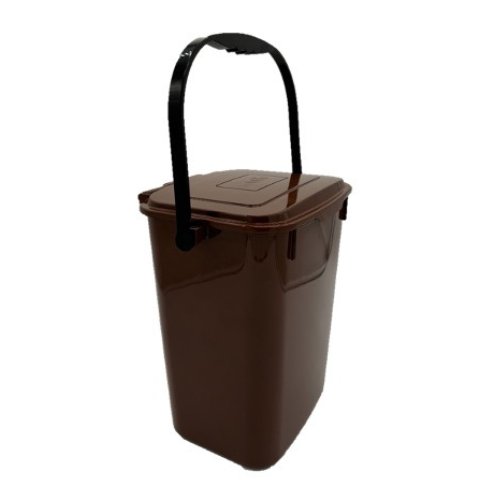Bioseau 10 litres - matériaux 100% recyclés et recyclables, résistant aux UV, avec couvercle amovible_0