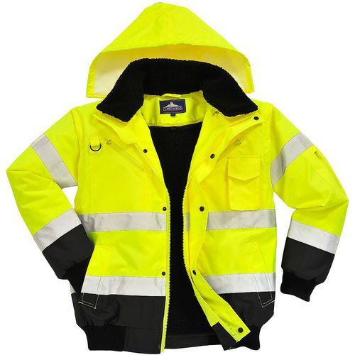 BLOUSON HAUTE-VISIBILITÉ BICOLORE C465 NOIR/JAUNE S - PORTWEST