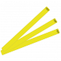 BRASSARD RÉFLÉCHISSANT AUTO-ENROULANT  - JAUNE - LOT DE 5