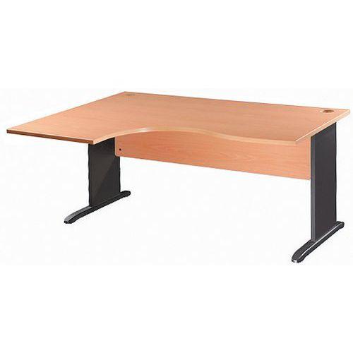 BUREAU COMPACT L180 RETOUR GAUCHE PIEDS L GRIS ANTHRAC - SIMMOB