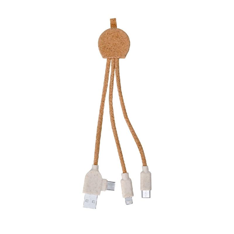 Câble de Chargeur USB en Liège Naturel - bouchon 5601316069313_0